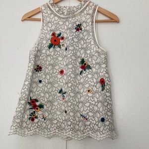 Anthropologie "Maeve" Lace Top sleeveless Size 4